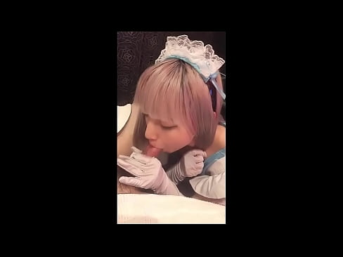 ❤️ Idol Ġappuniż [mayuka], kostum ta' qaddejja Franċiża, parti 1, blowjob u jerk off bil-lotion ❤ Porn Russu lilna